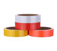 sourcing map Reflective Tape, 25mm x 3 Meters, 9.8ft Outdoor Waterproof Warning Tape for Bikes, RV, and Boat Striping Marking, Yellow, White, Red, Orange, 4 Roll