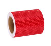 sourcing map Reflective Tape, 3 Inch x 16 ft Self-Adhesive Trailer Reflector Tape Waterproof Warning Safety Sticker High Visibility Night Reflectors for Bikes Cars, Red