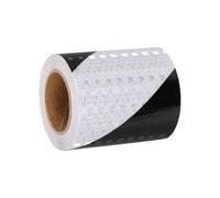 sourcing map Reflective Tape, 3 Inch x 16 ft Warning Safety Sticker Night Reflectors Self-Adhesive Trailer Reflector Twill Tape for Cars Trucks Trailer, Black White