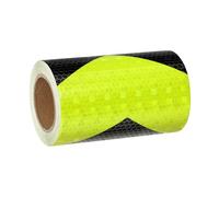 sourcing map Reflective Tape, 4 Inch x 16 ft Trailer Reflector Tape Waterproof Warning Safety Sticker Night Reflector Arrow Tape for Bikes Cars Trucks, Fluorescent Yellow-black