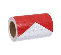 sourcing map Reflective Tape, 4 Inch x 16 ft Trailer Reflector Tape Waterproof Warning Safety Sticker Night Reflector Arrow Tape for Bikes Cars Trucks, Red-white