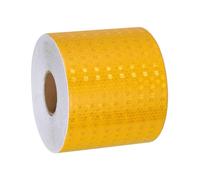 sourcing map Reflective Tape, 4 Inch x 82 ft Self-Adhesive Trailer Reflector Tape Waterproof Warning Safety Sticker High Visibility Night Reflectors for Bikes Cars, Yellow