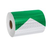sourcing map Reflective Tape, 6 Inch x 82 ft Trailer Reflector Tape Waterproof Warning Safety Sticker Night Reflector Arrow Tape for Bikes Cars Trucks, Green-white