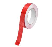 sourcing map Reflective Tape Caution Warning Sticker Adhesive Tape, 1 Inch x 66 Ft Waterproof PVC Marking Tape for Trailers Motorcycle Steps Floor Boats Outdoor Floor, Red