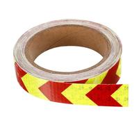 sourcing map Reflective Tape - Water Proof Self-Adhesive High Visibility Warn Safe Tapes for Lorry Car Conspicuity - 1-inch x 30 ft - Arrow Fluorescence Yellow Red
