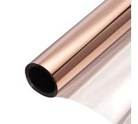 sourcing map Reflective Window Film One Way Daytime Mirror Privacy Film Sun Block Explosion-Proof PET Material Glass Paper Door Covering Stickers, Brown Silver 17.5"x6.5'