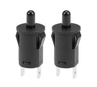 sourcing map Refrigerator Door Light Switch 10mm Momentary Fridge Switch Normally Closed PB35 AC 250V 3A Black 2pcs