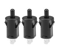 sourcing map Refrigerator Door Light Switch 10mm Momentary Fridge Switch Normally Open PB35 AC 250V 3A Black 3pcs