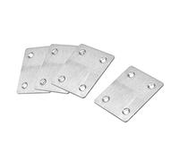 sourcing map Repair Plate, 60mm x 50mm, Flat Fixing Mending Bracket Connector, 4 Pcs