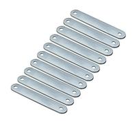 sourcing map Repair Plate, 76mmx12mm, Flat Fixing Mending Corner Brace Bracket Connector, Pack of 10