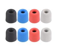 sourcing map Replacement Foam Ear Tips Earbuds Bud 3-4mm Small Size Earbuds Tips for Earphones Red,Blue,Silver,Black 8 Pcs