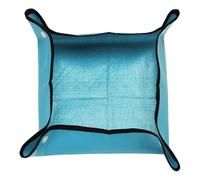 sourcing map Repotting Mat 13" x 13" PE Cloth Waterproof Plant Repotting Mat Foldable Portable Gardening Potting Tray with Plastic Buckle for Indoor Plant Change Soil Watering, Blue