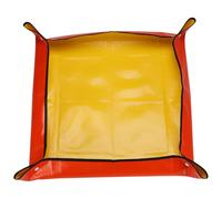 sourcing map Repotting Mat 19.7" x 19.7" PE Cloth Waterproof Plant Repotting Mat Foldable Portable Gardening Potting Tray with Plastic Buckle for Indoor Plant Change Soil Watering, Yellow