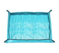 sourcing map Repotting Mat 31.5" x 39.4" PE Cloth Waterproof Plant Repotting Mat Foldable Portable Gardening Potting Tray with Plastic Buckle for Indoor Plant Change Soil Watering, Blue