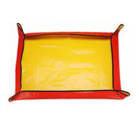 sourcing map Repotting Mat 31.5" x 39.4" PE Cloth Waterproof Plant Repotting Mat Foldable Portable Gardening Potting Tray with Metal Buckle for Indoor Plant Change Soil Watering, Yellow