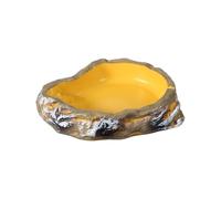 sourcing map Reptile Food Bowl, Reptile Feeding Dish Corner Bowl Water Resin Rock Worm Feeder Dish m (7.1 In, Yellow), Intended for Lizards/o/Scaled Pet/Leopard o/Spiders