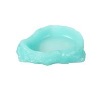 sourcing map Reptile Food Bowl, Reptile Feeding Dish Corner Bowl Water Resin Rock Worm Feeder Dish S (5.1 In, Glow Blue), Intended for Lizards/o/Scaled Pet/Leopard o/Spiders