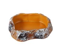 sourcing map Reptile Food Bowl, Reptile Feeding Dish Corner Bowl Water Resin Rock Worm Feeder Dish XS (4.1 In, Orange), Intended for Lizards/o/Scaled Pet/Leopard o/Spiders