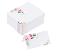 sourcing map Reserved Table Signs,Floral Sign Place Cards for Table at Restaurant,Wedding Reception,Business Meeting,Christmas Party,Seating Reserve 100Pcs