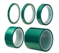 sourcing map Resin Tape Set Silicone Adhesive Tape High Temperature Resistance for Epoxy Resin,River Tables,Craft,Remove Residue 0.2/0.39/0.79/1.57/3.15 Inch Wide 108x16FT Long(Green),1 Set