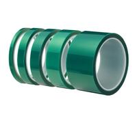 sourcing map Resin Tape Set Silicone Adhesive Tape High Temperature Resistance for Epoxy Resin,River Tables,Craft,Remove Residue 1.97/0.98/0.71/0.51/0.24 Inch Wide 108x16FT Long(Green),1 Set