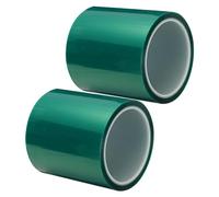 sourcing map Resin Tape Silicone Adhesive Tape High Temperature Resistance Easy Peeling Polyester for Epoxy Resin,River Tables,Craft,Remove Residue 3.94 Inch Wide 108FT Long(Green),Pack of 2
