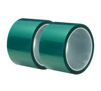 sourcing map Resin Tape Silicone Adhesive Tape High Temperature Resistance Easy Peeling Polyester for Epoxy Resin,River Tables,Craft,Remove Residue 2.36 Inch Wide 108FT Long(Green),Pack of 2