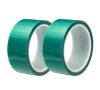 sourcing map Resin Tape Silicone Adhesive Tape High Temperature Resistance Easy Peeling Polyester for Epoxy Resin,River Tables,Craft,Remove Residue 1.57 Inch Wide 108FT Long(Green) Pack of 2