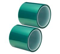 sourcing map Resin Tape Silicone Adhesive Tape High Temperature Resistance Easy Peeling Polyester for Epoxy Resin,River Tables,Craft,Remove Residue 3.54 Inch Wide 108FT Long(Green),Pack of 2