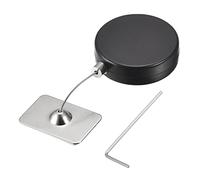 sourcing map Retractable Cable Lock with Double-Sided Adhesive, Remote Control Lock Anti-Lost Rope Hardware Cable Lock 200g Tensile Force Black