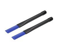 sourcing map Retractable Drum Brushes Percussion Brush Nylon Stick Blue for Jazz Acoustic Rock Band Music Lover with Storage Bag 2pcs