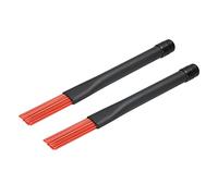 sourcing map Retractable Drum Brushes Percussion Brush Nylon Stick Red for Jazz Acoustic Rock Band Music Lover with Storage Bag 2pcs