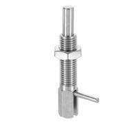 sourcing map Retractable Indexing Plunger Pin, M16 L Spring Plunger Stainless Steel Spring Loaded Latch Telescopic Locking Pin with Nut for Machinery Shipbuilding