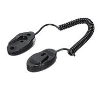 sourcing map Retractable Security Cable Lock,F2 Remote Control Cable Leash, Tether,Remote Control Anti-Lost Rope with Double-Sided Adhesive for TV,DVD,Cup,Phone 1Set Black 47.24" Length