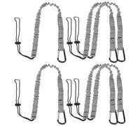 sourcing map Retractable Tool Lanyard 3ft with Single Aluminum Buckle and Adjustable Loop End, Maximum Weight Limit 10KG / 22lb, Safety Fall Protection Tools Leash, Gray 6 Pack