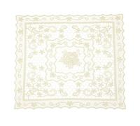 sourcing map Retro Lace Placemat 15x15-in Square Embroidered Table Place Mats French Crochet Doilies Coasters Cup Mat for Home Wedding, Yellow