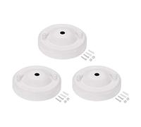 sourcing map Retro Light Canopy Kit Pendant Lighting Ceiling Plate 104mm 4.1Inch White 3Pcs