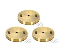 sourcing map Retro Light Canopy Kit Pendant Lighting Ceiling Plate 120mm 4.7Inch Gold Bronze 3Pcs