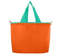 sourcing map Reusable Grocery Bags, 1Pcs 20" x 16" Washable Shopping Totes Fit in Pocket, Foldable Drawstring Lightweight Grocery Bag for Shopping, Camping and Traveling (Orange)