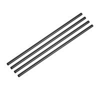 sourcing map Reusable Metal Straws 4Pcs, Stainless Steel Straight Drinking Straw 8.5" Long Suitable for Milk Shake Beverage Juice - Black