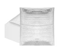 sourcing map Reusable Thermal Insulation Bags,13.8x11.8 Inch Self Seal Thermal Box Liners Insulation Aluminum Foil Pearl Cotton Bag for Food,Cosmetics, Pack of 15