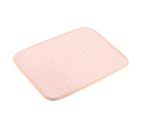 sourcing map Reversible Dish Drying Mat, Microfiber Dry Pad Dish Draining Mat Non-slip Quick-Drying Dish Drainer Mat for Kitchen Countertop Tabletop-Pink