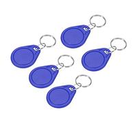 sourcing map RFID Key Fobs UID 13.56MHz Rewritable Proximity IC Card Contactless Smart Token Tag for Entry Access Control System, Blue 5 Pack