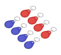 sourcing map RFID Key Fobs UID 13.56MHz Rewritable Proximity IC Card Contactless Smart Token Tag for Entry Access Control System, Red/Blue 8 Pack