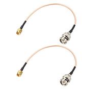 sourcing map RG316 Coaxial Cable with BNC Male to SMA Male Connectors 50 Ohm 1 Feet 2pcs