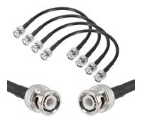 sourcing map RG58 Coaxial Cable with BNC Male to BNC Male Connectors 50 Ohm 0.7ft 4pcs