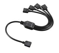sourcing map RGB Splitter Cable 1 Female to 4 Female 3 Pin Extension Connector Cord Wire for 5050 3528 LED Light Strips 30cm Length