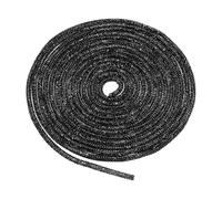 sourcing map Rhinestone Glitter Shoelaces Crystal Bling Shiny Round Shoe Drawstring Rope String Cords Charm 6mm for Sneakers Sweatpants, Black