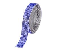 sourcing map Rhinestone Strips,3 Yard 1.8cm Adhesive Rhinestone Ribbon Bling Rhinestone Tape for for DIY Crafts, Party Car Phone Decorations,Dark Blue