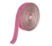 sourcing map Rhinestone Strips,3 Yard 15.5mm Adhesive Rhinestone Ribbon Bling Rhinestone Tape for for DIY Crafts, Party Car Phone Decorations,Rose Red